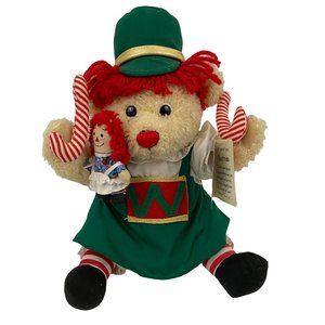 Dakin Raggedy Ann with Special Friend Christmas Bear Plush